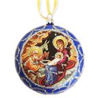 NATIVITY ICON ORNAMENT - BLUE