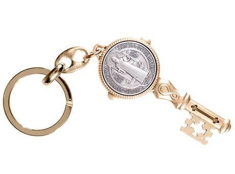 ST. BENEDICT GOLD KEY CHAIN