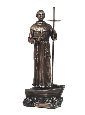 SAINT JUNIPERO SERRA BRONZED STATUE