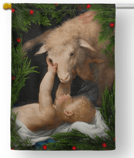 BEHOLD THE LAMB OF GOD OUTDOOR HOUSE FLAG