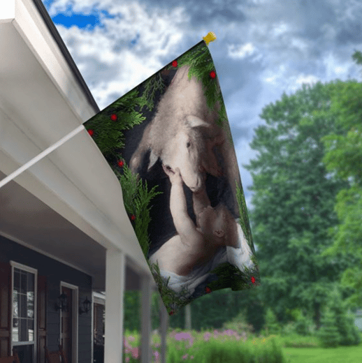 BEHOLD THE LAMB OF GOD OUTDOOR HOUSE FLAG