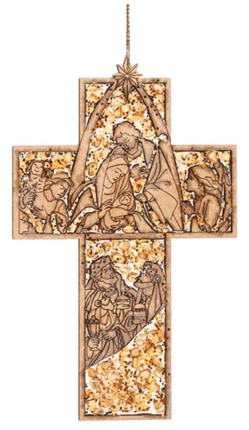 HOLY FAMILY CROSS ORNAMENT