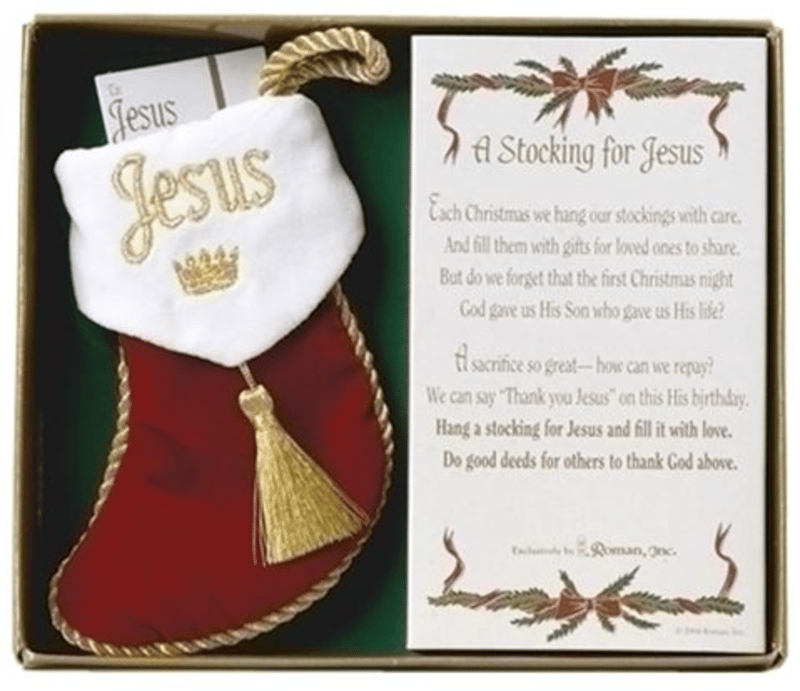 A STOCKING FOR JESUS - ORNAMENT