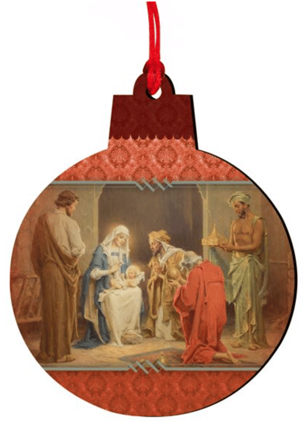 CHAMBER'S NATIVITY WOOD CHRISTMAS ORNAMENT (MINI)