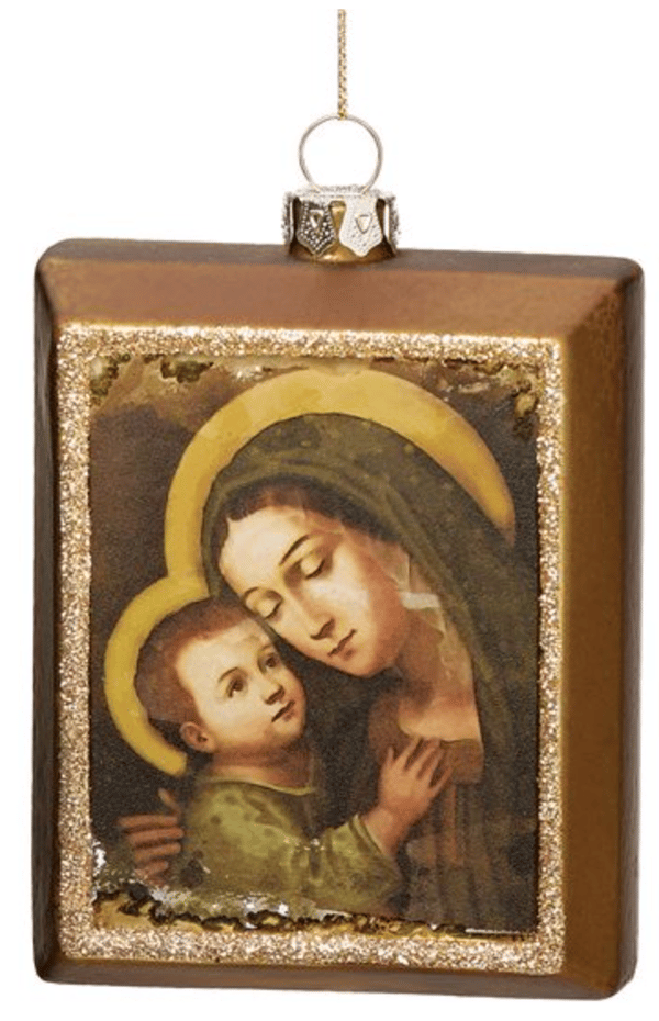 MADONNA AND CHILD MINI PORTRAIT ORNAMENT