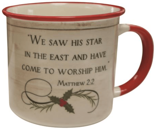 O COME LET US ADORE HIM CHRISTMAS MUG