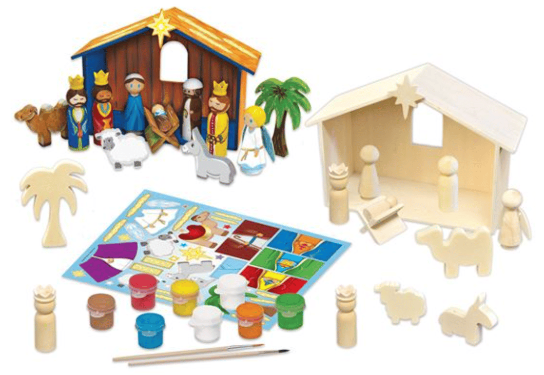 NATIVITY WOOD PAINT SET