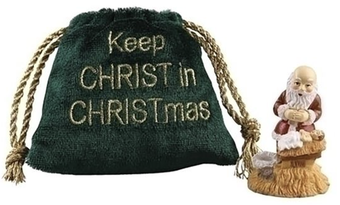 KNEELING SANTA - KEEP CHRIST IN CHRISTMAS