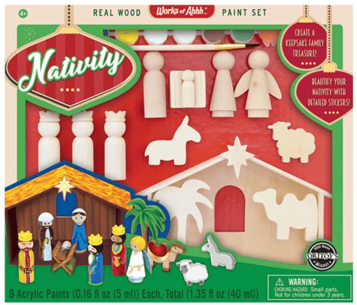 NATIVITY WOOD PAINT SET