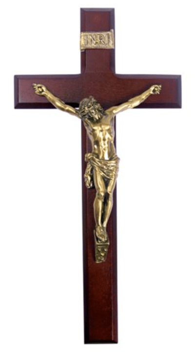 CHERRY CRUCIFIX WITH BRONZE FINISH CORPUS