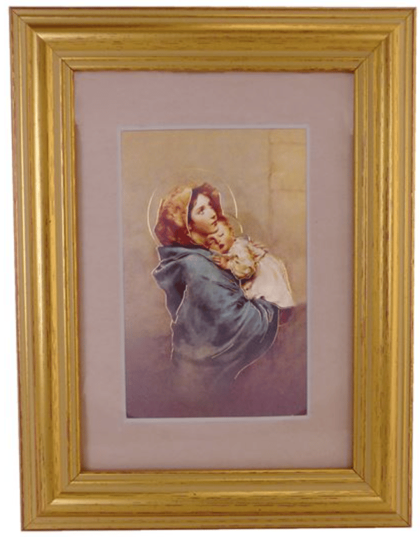 MADONNA OF THE STREETS GOLD FRAMED MATTED PRINT - 5 1/4