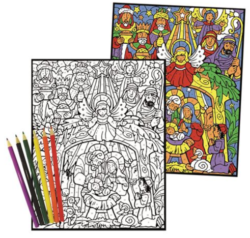COLORFUL NATIVITY - COLOR BY NUMBER ADVENT CALENDAR