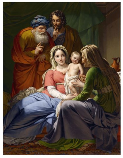 HOLY FAMILY WITH GRANDPARENTS CHRISTMAS CARDS