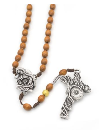 NATIONAL LIFE ROSARY - ITALIAN WOOD BEADS