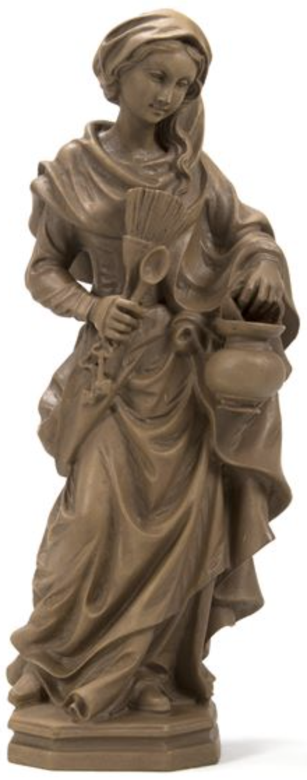 KITCHEN MADONNA WOODTONE STATUE