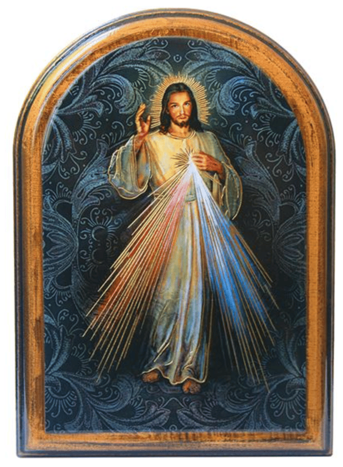 DIVINE MERCY ARCHED PLAQUE